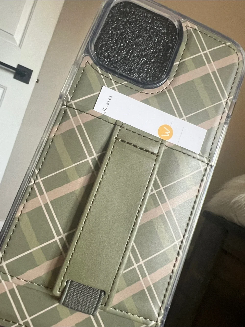 Wall Case “Stars Hollow by Casey Holmes” Green Plaid iPhone 13 Pro Max NWT